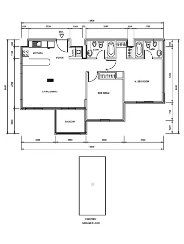 Wohn Klaar eigendom 2 Schlafzimmer U/F Wohnung  zu verkaufen in Dubai #55318 - 1  image 