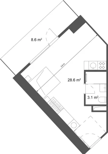 Residencial Off Plan Estudio U / F Apartamentos del Hotel  venta en Batumi #60699 - 1  image 