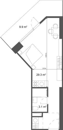 Residencial Listo Propiedad Estudio U / F Apartamentos del Hotel  venta en Batumi #60700 - 1  image 