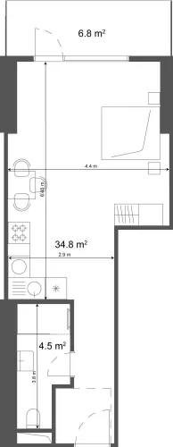 Residencial Off Plan Estudio U / F Apartamentos del Hotel  venta en Batumi #60702 - 1  image 