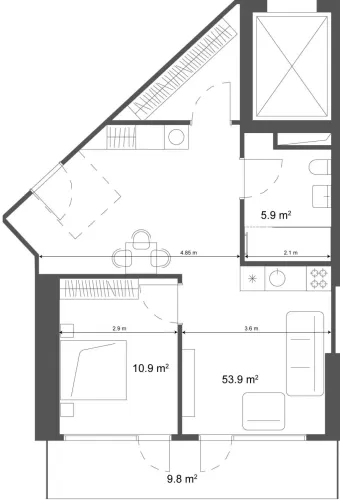 Residencial Off Plan 1 dormitorio U / F Apartamentos del Hotel  venta en Batumi #60704 - 1  image 