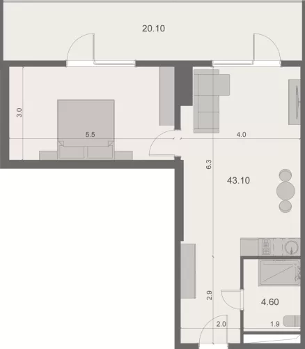Residential Ready Property 2 Bedrooms F/F Apartment  for sale in Batumi #60727 - 1  image 