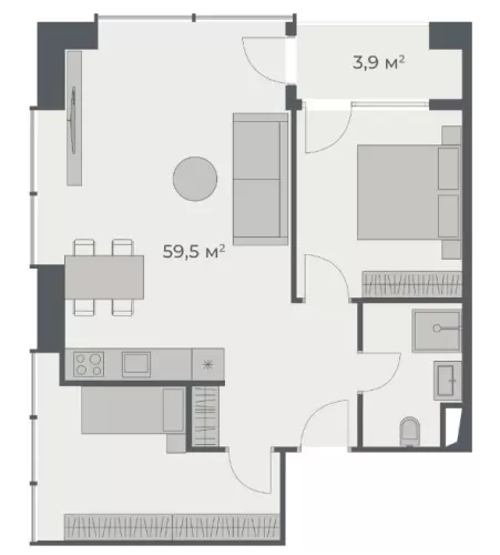 Жилой Готовая недвижимость 2 спальни Ж/Ж Квартира  продается в Batumi , georgia #60731 - 1  image 
